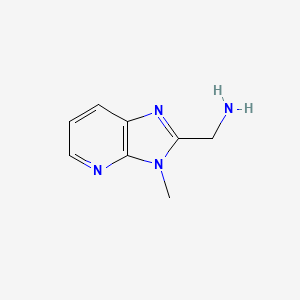 molecular formula C8H10N4 B1426859 (3-甲基-3H-咪唑并[4,5-b]吡啶-2-基)甲胺 CAS No. 1342684-08-5