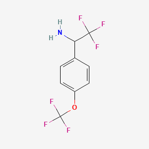 B1426860 2,2,2-Trifluoro-1-(4-(trifluoromethoxy)phenyl)ethanamine CAS No. 1270479-61-2