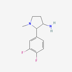 molecular formula C11H14F2N2 B1426865 2-(3,4-二氟苯基)-1-甲基吡咯烷-3-胺 CAS No. 1343710-67-7
