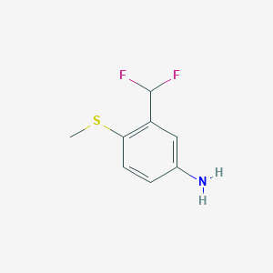 molecular formula C8H9F2NS B1426867 3-(二氟甲基)-4-(甲硫基)苯胺 CAS No. 1339560-14-3