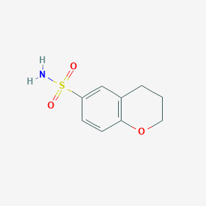 molecular formula C9H11NO3S B1426873 3,4-dihydro-2H-1-benzopyran-6-sulfonamide CAS No. 1343785-39-6