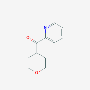 molecular formula C11H13NO2 B1426875 pyridin-2-yl(tetrahydro-2H-pyran-4-yl)methanone CAS No. 1342353-81-4
