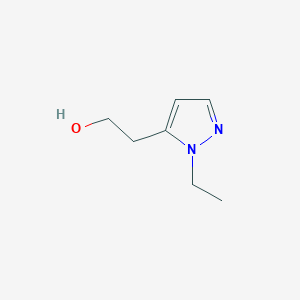 molecular formula C7H12N2O B1426876 2-(1-乙基-1H-吡唑-5-基)乙醇 CAS No. 1339043-30-9