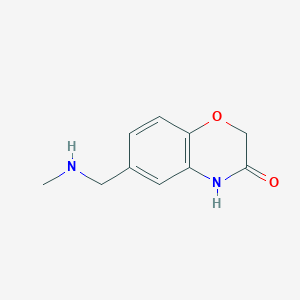 molecular formula C10H12N2O2 B1426877 6-[(甲基氨基)甲基]-3,4-二氢-2H-1,4-苯并噁嗪-3-酮 CAS No. 1267218-13-2