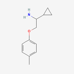 molecular formula C12H17NO B1426879 [1-环丙基-2-(4-甲基苯氧基)乙基]胺 CAS No. 1342559-22-1