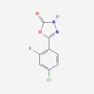 molecular formula C8H4ClFN2O2 B1426887 5-(4-氯-2-氟苯基)-3H-1,3,4-噁二唑-2-酮 CAS No. 1342016-50-5