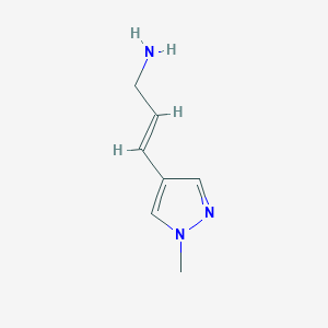 molecular formula C7H11N3 B1426893 3-(1-甲基-1H-吡唑-4-基)丙-2-烯-1-胺 CAS No. 1344742-60-4