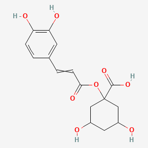 1-{[3-(3,4-Dihydroxyphenyl)acryloyl]oxy}-3,5-dihydroxycyclohexane-1-carboxylic acid