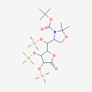 Tert-butyl 2,2-dimethyl-4-[[5-oxo-3,4-bis(trimethylsilyloxy)oxolan-2-yl]-trimethylsilyloxymethyl]-1,3-oxazolidine-3-carboxylate