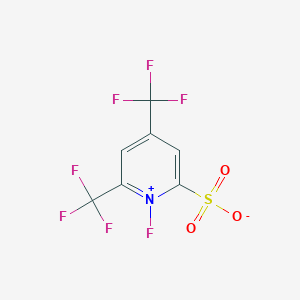 molecular formula C7H2F7NO3S B142690 1-Fluoro-4,6-bis(trifluoromethyl)pyridin-1-ium-2-sulfonate CAS No. 147541-03-5