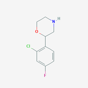 molecular formula C10H11ClFNO B1426902 2-(2-氯-4-氟苯基)吗啉 CAS No. 1338981-41-1