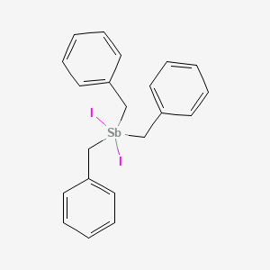 molecular formula C21H21I2Sb B14269047 Tribenzyl(diiodo)-lambda~5~-stibane CAS No. 138123-21-4