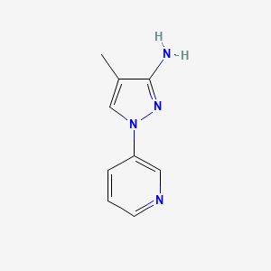 molecular formula C9H10N4 B1426906 4-甲基-1-(吡啶-3-基)-1H-吡唑-3-胺 CAS No. 1339580-64-1