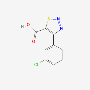 molecular formula C9H5ClN2O2S B1426908 4-(3-Chlorophenyl)-1,2,3-thiadiazole-5-carboxylic acid CAS No. 1083274-64-9
