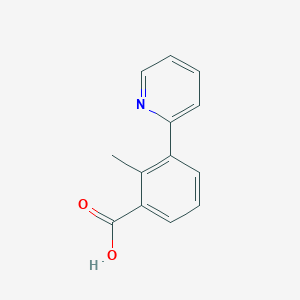 molecular formula C13H11NO2 B1426912 2-Methyl-3-(pyridin-2-yl)benzoic acid CAS No. 1423027-85-3