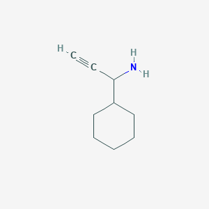 molecular formula C9H15N B1426913 1-Cyclohexylprop-2-yn-1-amine CAS No. 1207502-76-8