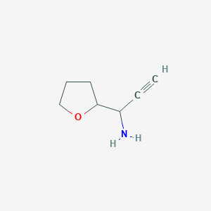 molecular formula C7H11NO B1426914 1-(Oxolan-2-yl)prop-2-yn-1-amine CAS No. 1495393-47-9