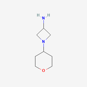 molecular formula C8H16N2O B1426915 1-(Oxan-4-yl)azetidin-3-amine CAS No. 1257046-00-6