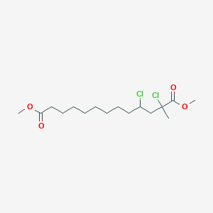 Dimethyl 2,4-dichloro-2-methyltridecanedioate