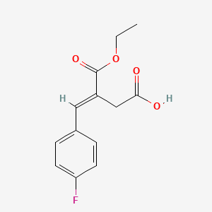 molecular formula C13H13FO4 B14269162 (E)-3-ethoxycarbonyl-4-(4-fluorophenyl)but-3-enoic acid 