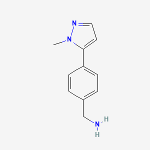 molecular formula C11H13N3 B1426919 [4-(1-甲基-1H-吡唑-5-基)苯基]甲胺 CAS No. 1340067-67-5