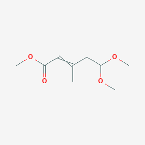 molecular formula C9H16O4 B14269204 Methyl 5,5-dimethoxy-3-methylpent-2-enoate CAS No. 156572-90-6