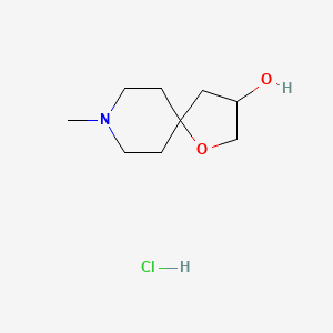 8-Methyl-1-oxa-8-azaspiro[4.5]decan-3-ol;hydrochloride