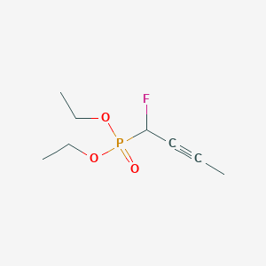 Phosphonic acid, (1-fluoro-2-butynyl)-, diethyl ester