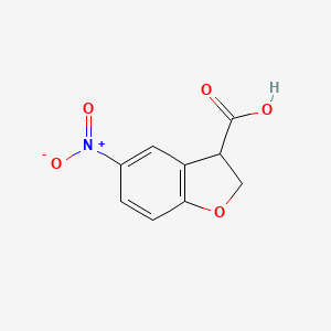 molecular formula C9H7NO5 B1426929 5-硝基-2,3-二氢-1-苯并呋喃-3-羧酸 CAS No. 1343497-45-9