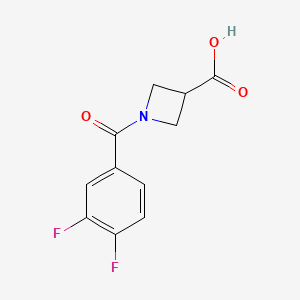 molecular formula C11H9F2NO3 B1426935 1-(3,4-Difluorobenzoyl)azetidine-3-carboxylic acid CAS No. 1350989-23-9