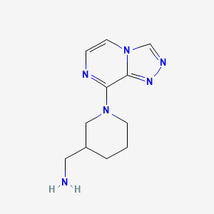 molecular formula C11H16N6 B1426936 (1-{[1,2,4]Triazolo[4,3-a]pyrazin-8-yl}piperidin-3-yl)methanamine CAS No. 1421601-99-1