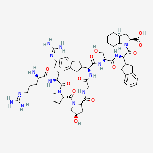 H-D-Arg-Arg-Pro-Hyp-Gly-Gly(indan-2-yl)(indan-2-yl)-Ser-D-Gly(indan-2-yl)(indan-2-yl)-Oic-OH