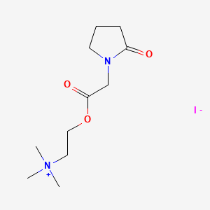 Ethanaminium, N,N,N-trimethyl-2-(((2-oxo-1-pyrrolidinyl)acetyl)oxy)-, iodide