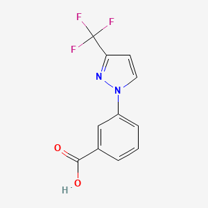 B1426946 3-[3-(trifluoromethyl)-1H-pyrazol-1-yl]benzoic acid CAS No. 1394041-90-7