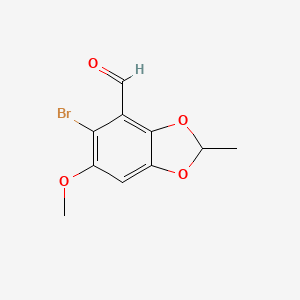 5-Bromo-6-methoxy-2-methyl-2H-1,3-benzodioxole-4-carbaldehyde