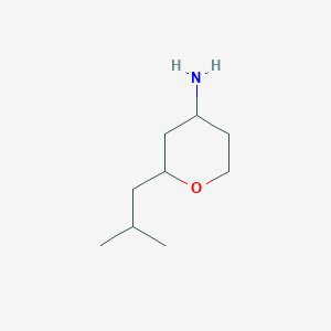 B1426951 2-(2-Methylpropyl)oxan-4-amine CAS No. 1341729-33-6