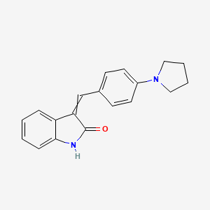 2H-Indol-2-one, 1,3-dihydro-3-[[4-(1-pyrrolidinyl)phenyl]methylene]-