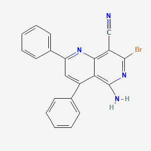 molecular formula C21H13BrN4 B14269562 5-Amino-7-bromo-2,4-diphenyl-1,6-naphthyridine-8-carbonitrile CAS No. 166331-55-1