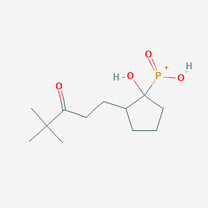 [2-(4,4-Dimethyl-3-oxopentyl)-1-hydroxycyclopentyl](hydroxy)oxophosphanium