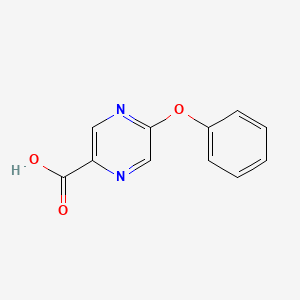 molecular formula C11H8N2O3 B1426969 5-Phenoxypyrazine-2-carboxylic acid CAS No. 1342960-29-5