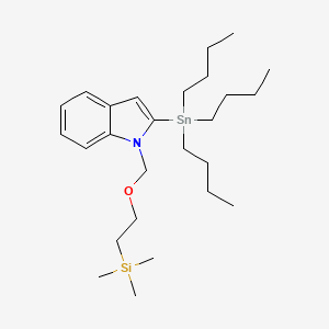 1H-Indole, 2-(tributylstannyl)-1-[[2-(trimethylsilyl)ethoxy]methyl]-