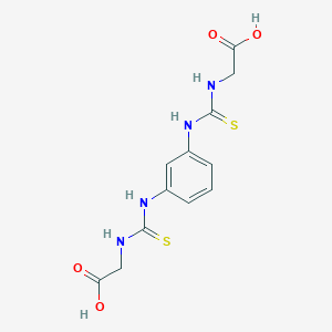 2-[[3-(Carboxymethylcarbamothioylamino)phenyl]carbamothioylamino]acetic acid