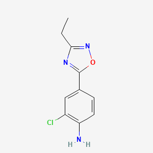 molecular formula C10H10ClN3O B1426972 2-氯-4-(3-乙基-1,2,4-噁二唑-5-基)苯胺 CAS No. 1340316-99-5