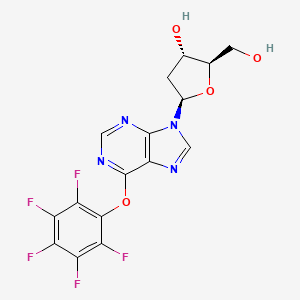 9-(2-Deoxy-beta-D-erythro-pentofuranosyl)-6-(pentafluorophenoxy)-9H-purine