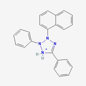 3-(Naphthalen-1-yl)-2,5-diphenyl-2,3-dihydro-1H-tetrazol-1-ium