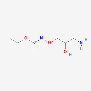 Ethyl N-(3-amino-2-hydroxypropoxy)ethanimidate