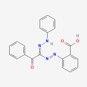 2-{(E)-[2-Oxo-2-phenyl-1-(2-phenylhydrazinylidene)ethyl]diazenyl}benzoic acid