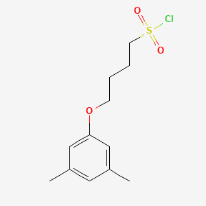 molecular formula C12H17ClO3S B1426977 4-(3,5-Dimethylphenoxy)butane-1-sulfonyl chloride CAS No. 1339383-18-4