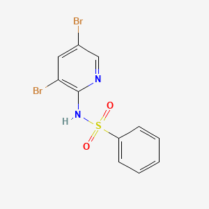 molecular formula C11H8Br2N2O2S B1426978 N-(3,5-dibromopyridin-2-yl)benzenesulfonamide CAS No. 1111637-62-7