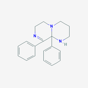 molecular formula C19H21N3 B14269780 9,9a-Diphenyl-1,3,4,6,7,9a-hexahydro-2H-pyrazino[1,2-a]pyrimidine CAS No. 132352-08-0